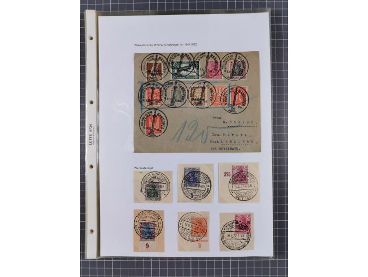 1890/1920, meist ungebrauchte und gestempelte Sammlung “Germania” mit über 40 Briefen, Karten und GSK inkl. Abstimmungsgebiet