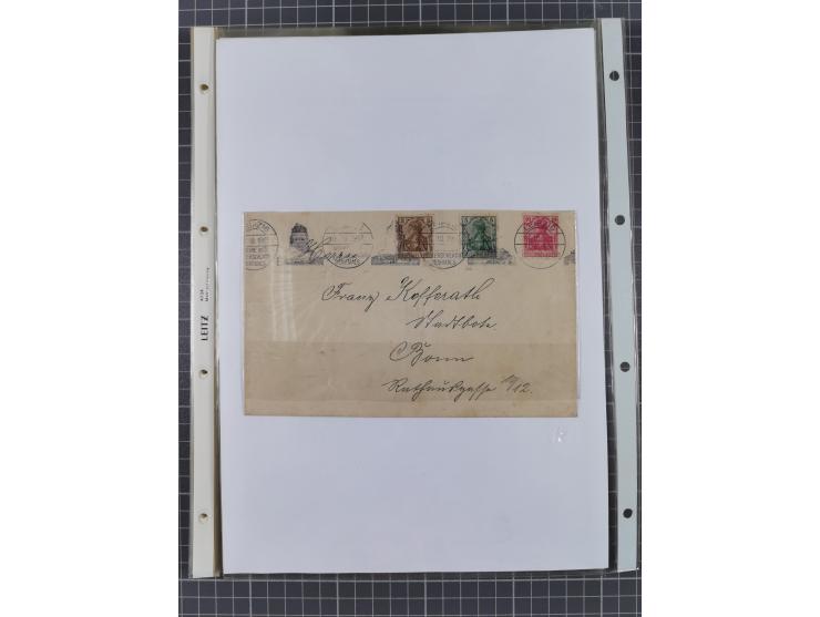 1890/1920, meist ungebrauchte und gestempelte Sammlung “Germania” mit über 40 Briefen, Karten und GSK inkl. Abstimmungsgebiet