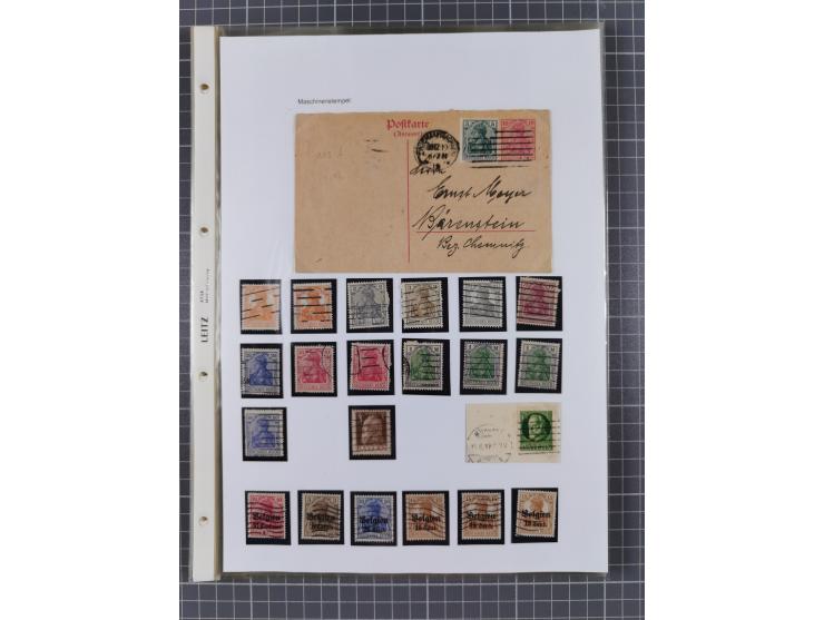 1890/1920, meist ungebrauchte und gestempelte Sammlung “Germania” mit über 40 Briefen, Karten und GSK inkl. Abstimmungsgebiet