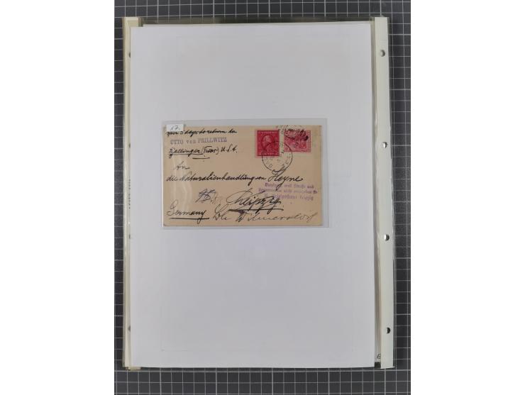 1890/1920, meist ungebrauchte und gestempelte Sammlung “Germania” mit über 40 Briefen, Karten und GSK inkl. Abstimmungsgebiet