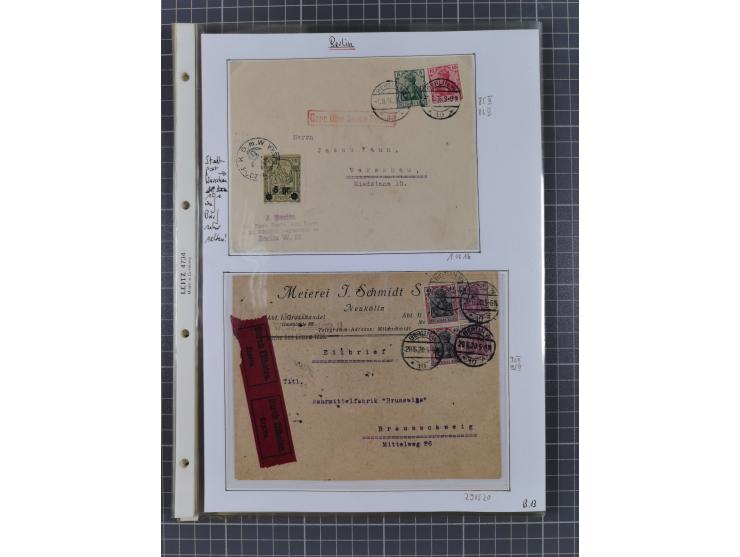 1890/1920, meist ungebrauchte und gestempelte Sammlung “Germania” mit über 40 Briefen, Karten und GSK inkl. Abstimmungsgebiet