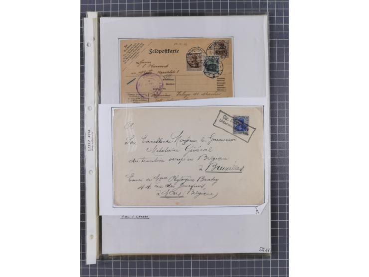1890/1920, meist ungebrauchte und gestempelte Sammlung “Germania” mit über 40 Briefen, Karten und GSK inkl. Abstimmungsgebiet