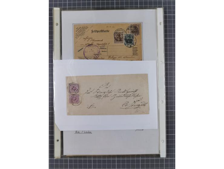 1890/1920, meist ungebrauchte und gestempelte Sammlung “Germania” mit über 40 Briefen, Karten und GSK inkl. Abstimmungsgebiet
