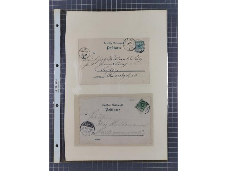 1890/1920, meist ungebrauchte und gestempelte Sammlung “Germania” mit über 40 Briefen, Karten und GSK inkl. Abstimmungsgebiet