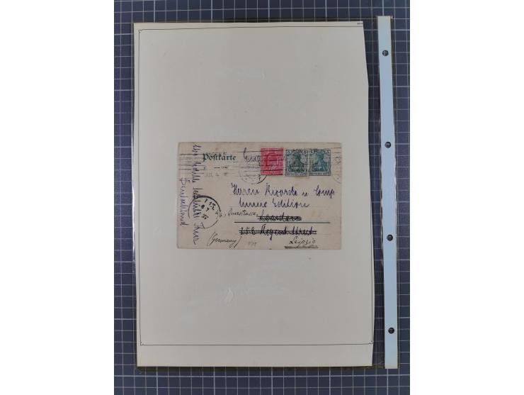 1890/1920, meist ungebrauchte und gestempelte Sammlung “Germania” mit über 40 Briefen, Karten und GSK inkl. Abstimmungsgebiet