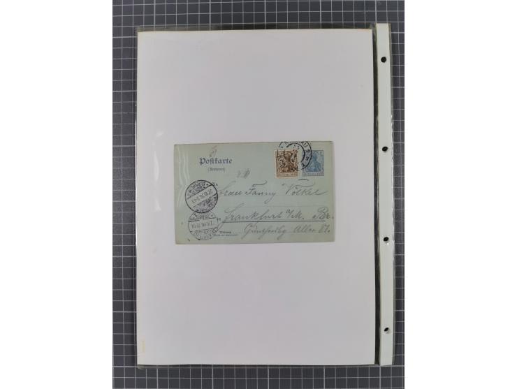 1890/1920, meist ungebrauchte und gestempelte Sammlung “Germania” mit über 40 Briefen, Karten und GSK inkl. Abstimmungsgebiet