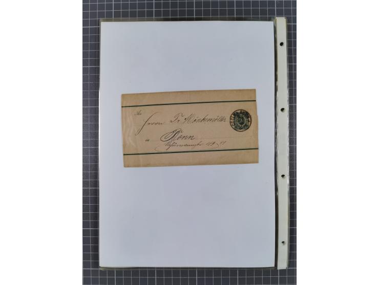 1890/1920, meist ungebrauchte und gestempelte Sammlung “Germania” mit über 40 Briefen, Karten und GSK inkl. Abstimmungsgebiet
