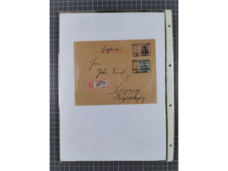 1890/1920, meist ungebrauchte und gestempelte Sammlung “Germania” mit über 40 Briefen, Karten und GSK inkl. Abstimmungsgebiet