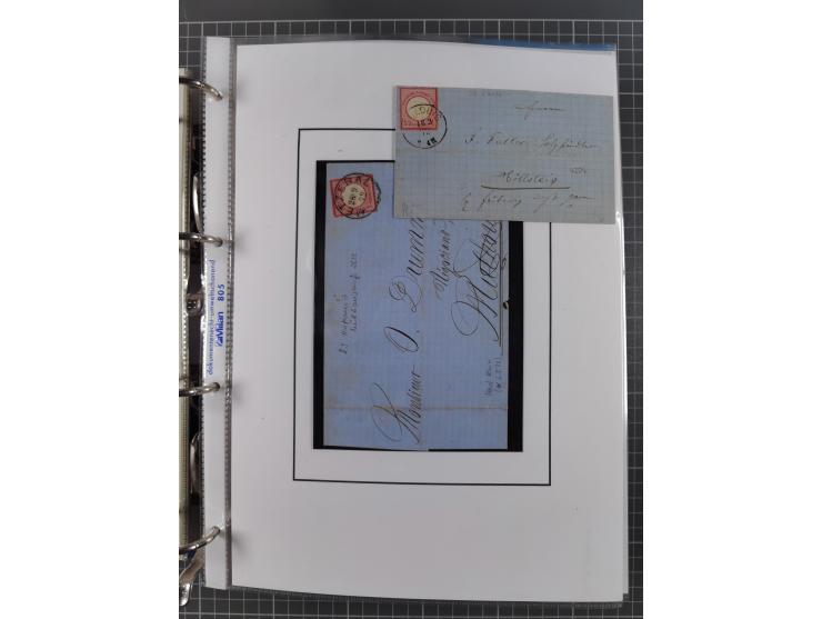 1872/74, interessante Sammlung mit ca. 100 Briefen und Karten sowie zwei Briefstücken mit meist klaren Stempeln, dabei Einzel