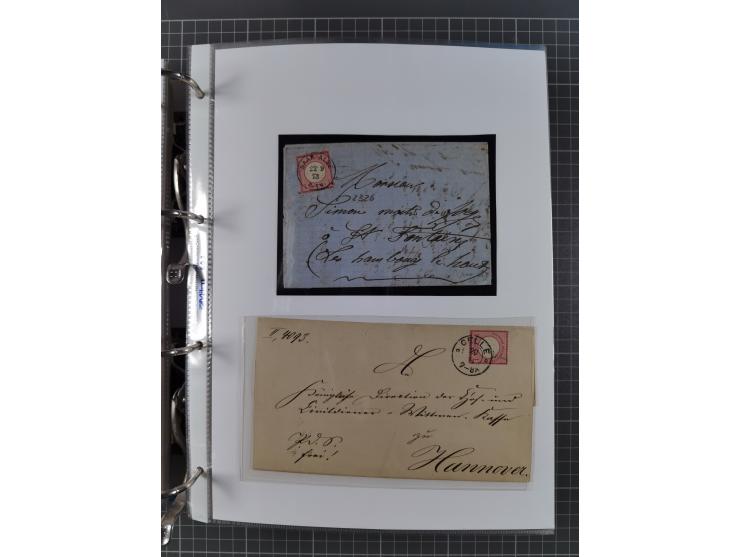 1872/74, interessante Sammlung mit ca. 100 Briefen und Karten sowie zwei Briefstücken mit meist klaren Stempeln, dabei Einzel