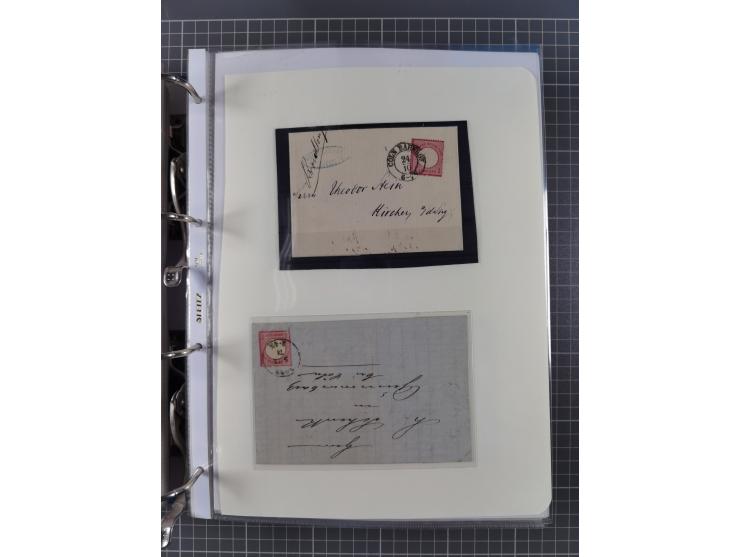 1872/74, interessante Sammlung mit ca. 100 Briefen und Karten sowie zwei Briefstücken mit meist klaren Stempeln, dabei Einzel