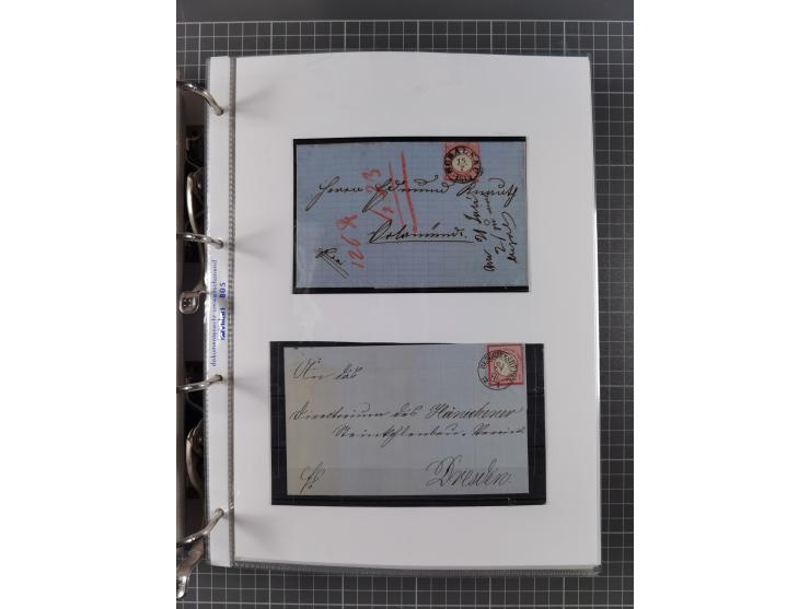 1872/74, interessante Sammlung mit ca. 100 Briefen und Karten sowie zwei Briefstücken mit meist klaren Stempeln, dabei Einzel