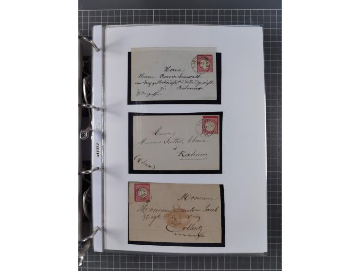 1872/74, interessante Sammlung mit ca. 100 Briefen und Karten sowie zwei Briefstücken mit meist klaren Stempeln, dabei Einzel