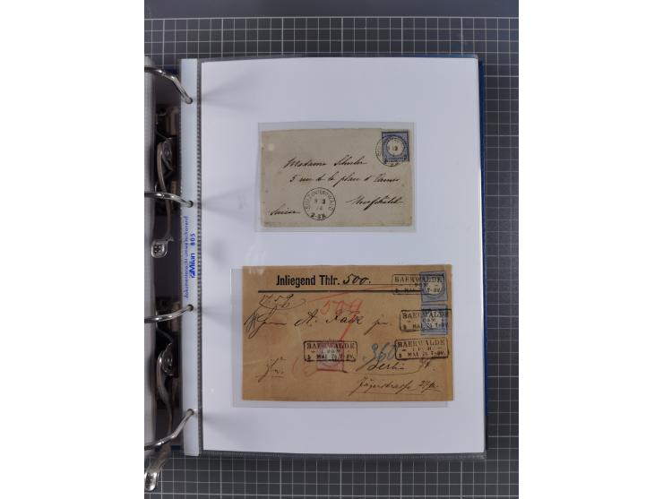 1872/74, interessante Sammlung mit ca. 100 Briefen und Karten sowie zwei Briefstücken mit meist klaren Stempeln, dabei Einzel