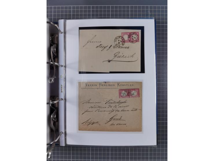 1872/74, interessante Sammlung mit ca. 100 Briefen und Karten sowie zwei Briefstücken mit meist klaren Stempeln, dabei Einzel