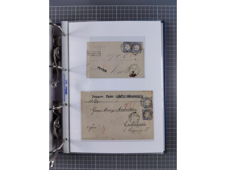 1872/74, interessante Sammlung mit ca. 100 Briefen und Karten sowie zwei Briefstücken mit meist klaren Stempeln, dabei Einzel