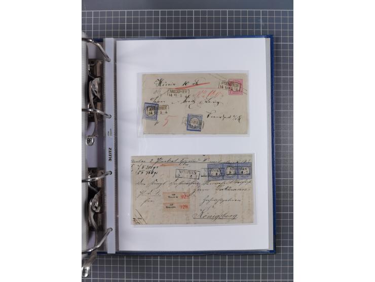 1872/74, interessante Sammlung mit ca. 100 Briefen und Karten sowie zwei Briefstücken mit meist klaren Stempeln, dabei Einzel