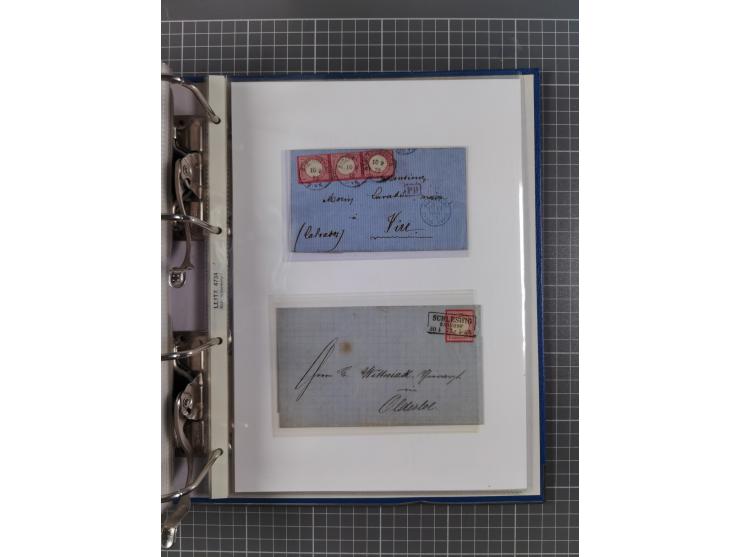 1872/74, interessante Sammlung mit ca. 100 Briefen und Karten sowie zwei Briefstücken mit meist klaren Stempeln, dabei Einzel