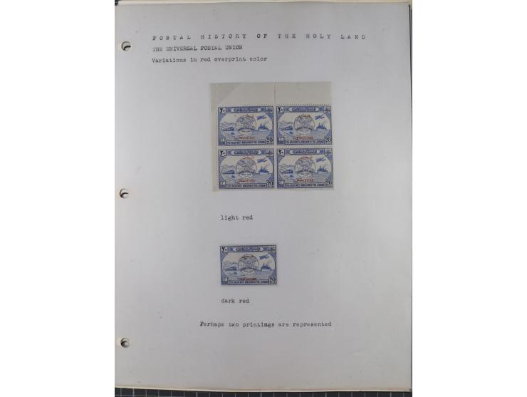 1920/70, Collection on album pages including imperf pairs and varieties, additional Iraq, Mosul and Palestine overprints.