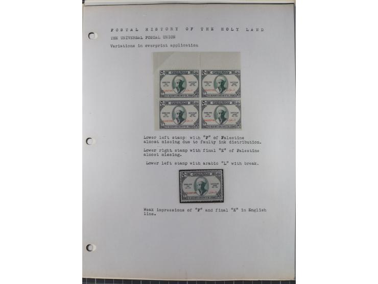 1920/70, Collection on album pages including imperf pairs and varieties, additional Iraq, Mosul and Palestine overprints.