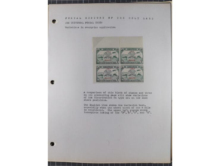 1920/70, Collection on album pages including imperf pairs and varieties, additional Iraq, Mosul and Palestine overprints.