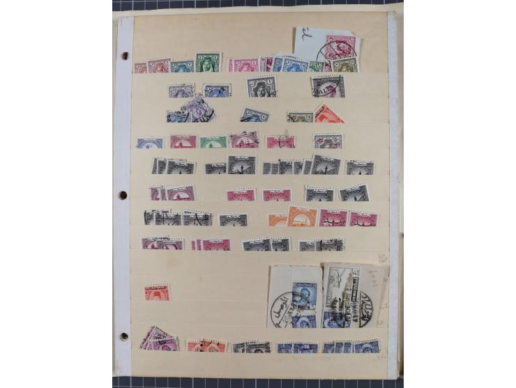 1920/70, Collection on album pages including imperf pairs and varieties, additional Iraq, Mosul and Palestine overprints.