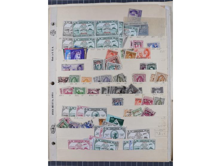 1920/70, Collection on album pages including imperf pairs and varieties, additional Iraq, Mosul and Palestine overprints.