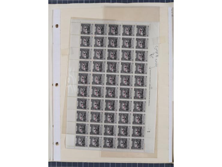 1920/70, Collection on album pages including imperf pairs and varieties, additional Iraq, Mosul and Palestine overprints.