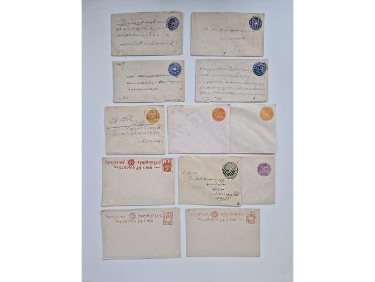 1880/1900 (ca.), about 150 postal stationery cards and envelopes, unused and used,including some with additional franking