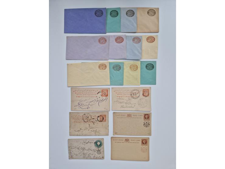 1880/1900 (ca.), about 150 postal stationery cards and envelopes, unused and used,including some with additional franking