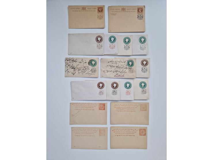 1880/1900 (ca.), about 150 postal stationery cards and envelopes, unused and used,including some with additional franking