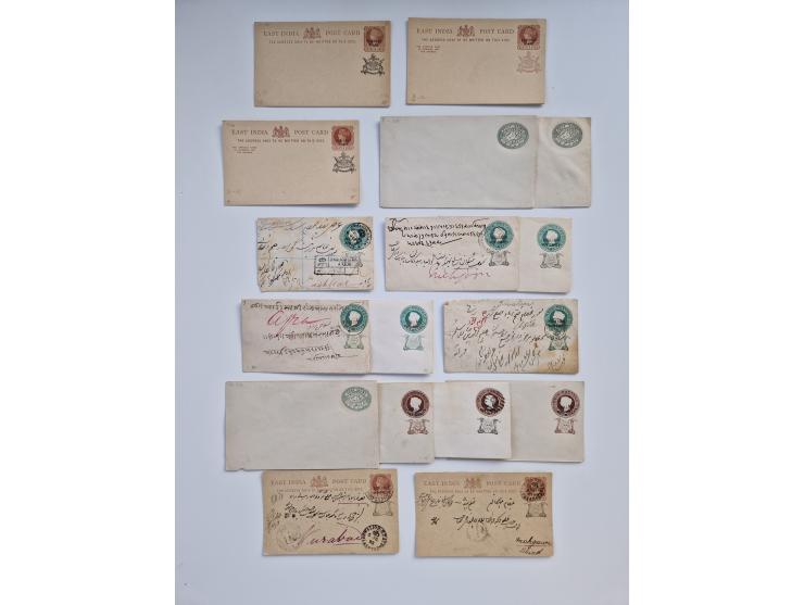 1880/1900 (ca.), about 150 postal stationery cards and envelopes, unused and used,including some with additional franking