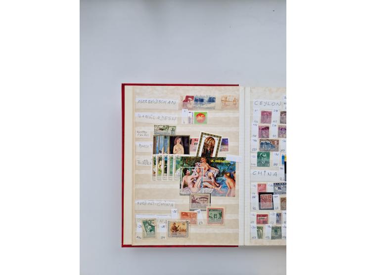 1854/2000 (ca.), large overseas mint never hinged/unused and used accumulation with duplicates, noted China, USA, India, Fren