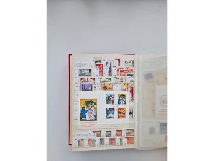 1854/2000 (ca.), large overseas mint never hinged/unused and used accumulation with duplicates, noted China, USA, India, Fren