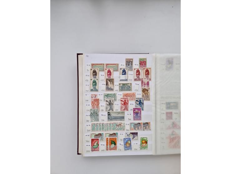 1854/2000 (ca.), large overseas mint never hinged/unused and used accumulation with duplicates, noted China, USA, India, Fren