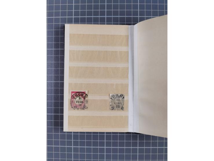 1866/76, kleine alte Partie mit etwa 70 Marken und Briefstücken und 22 Briefen und Ganzsachen, dabei "GRAUDENZ, "HERFORD", "L