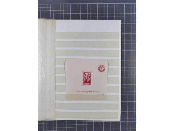 1945/46, three album pages 'Corpo Polacco' with three souvenir sheets (Sass.2-4) mint never hinged, plus some unused and over