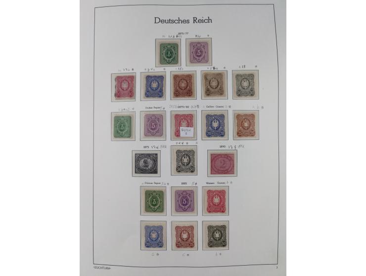 1872/1932, ungebrauchte und postfrische Sammlung inkl. Dienstmarken mit vielen besseren und kpl. Ausgaben, Farben, Wasserzeic