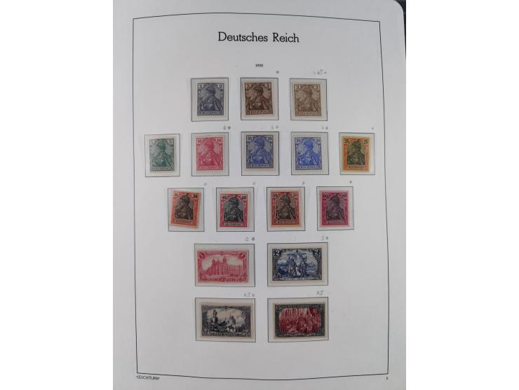 1872/1932, ungebrauchte und postfrische Sammlung inkl. Dienstmarken mit vielen besseren und kpl. Ausgaben, Farben, Wasserzeic