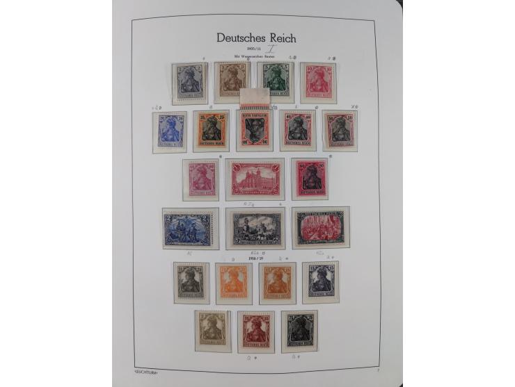 1872/1932, ungebrauchte und postfrische Sammlung inkl. Dienstmarken mit vielen besseren und kpl. Ausgaben, Farben, Wasserzeic