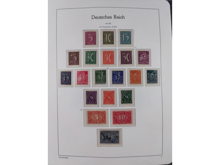 1872/1932, ungebrauchte und postfrische Sammlung inkl. Dienstmarken mit vielen besseren und kpl. Ausgaben, Farben, Wasserzeic