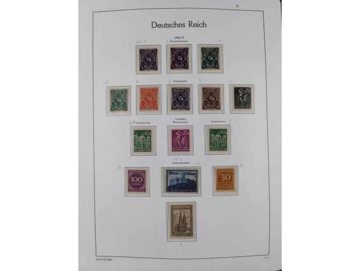 1872/1932, ungebrauchte und postfrische Sammlung inkl. Dienstmarken mit vielen besseren und kpl. Ausgaben, Farben, Wasserzeic
