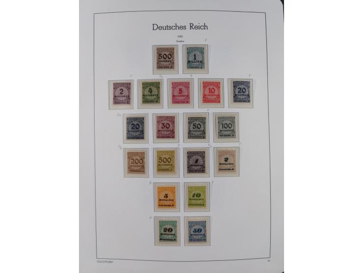 1872/1932, ungebrauchte und postfrische Sammlung inkl. Dienstmarken mit vielen besseren und kpl. Ausgaben, Farben, Wasserzeic