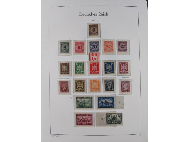1872/1932, ungebrauchte und postfrische Sammlung inkl. Dienstmarken mit vielen besseren und kpl. Ausgaben, Farben, Wasserzeic
