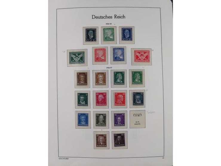 1872/1932, ungebrauchte und postfrische Sammlung inkl. Dienstmarken mit vielen besseren und kpl. Ausgaben, Farben, Wasserzeic