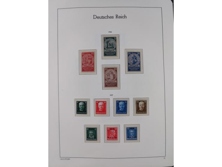 1872/1932, ungebrauchte und postfrische Sammlung inkl. Dienstmarken mit vielen besseren und kpl. Ausgaben, Farben, Wasserzeic