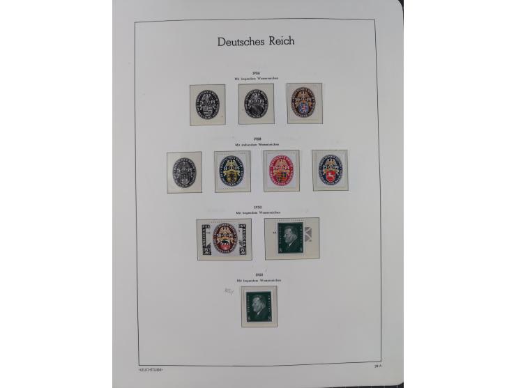 1872/1932, ungebrauchte und postfrische Sammlung inkl. Dienstmarken mit vielen besseren und kpl. Ausgaben, Farben, Wasserzeic