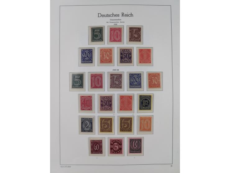 1872/1932, ungebrauchte und postfrische Sammlung inkl. Dienstmarken mit vielen besseren und kpl. Ausgaben, Farben, Wasserzeic