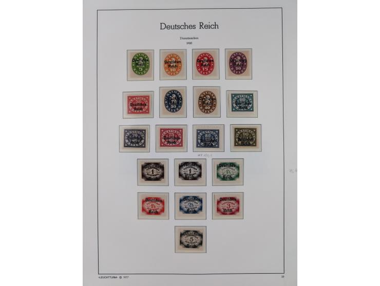 1872/1932, ungebrauchte und postfrische Sammlung inkl. Dienstmarken mit vielen besseren und kpl. Ausgaben, Farben, Wasserzeic