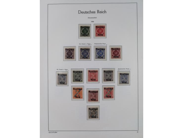 1872/1932, ungebrauchte und postfrische Sammlung inkl. Dienstmarken mit vielen besseren und kpl. Ausgaben, Farben, Wasserzeic